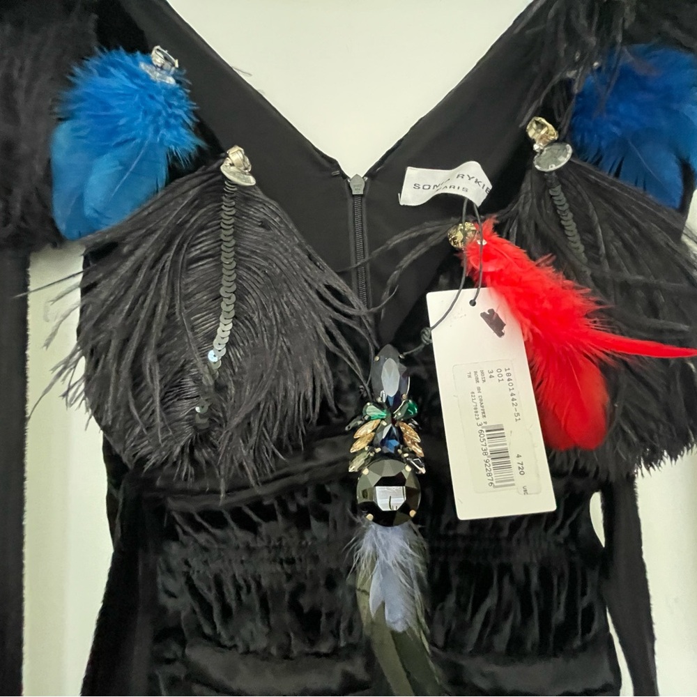 Sonia Rykiel Runway Black Evening Dress gown 34 - Picture 6 of 12